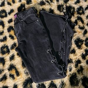 Edikted lace bootcut jeans XS